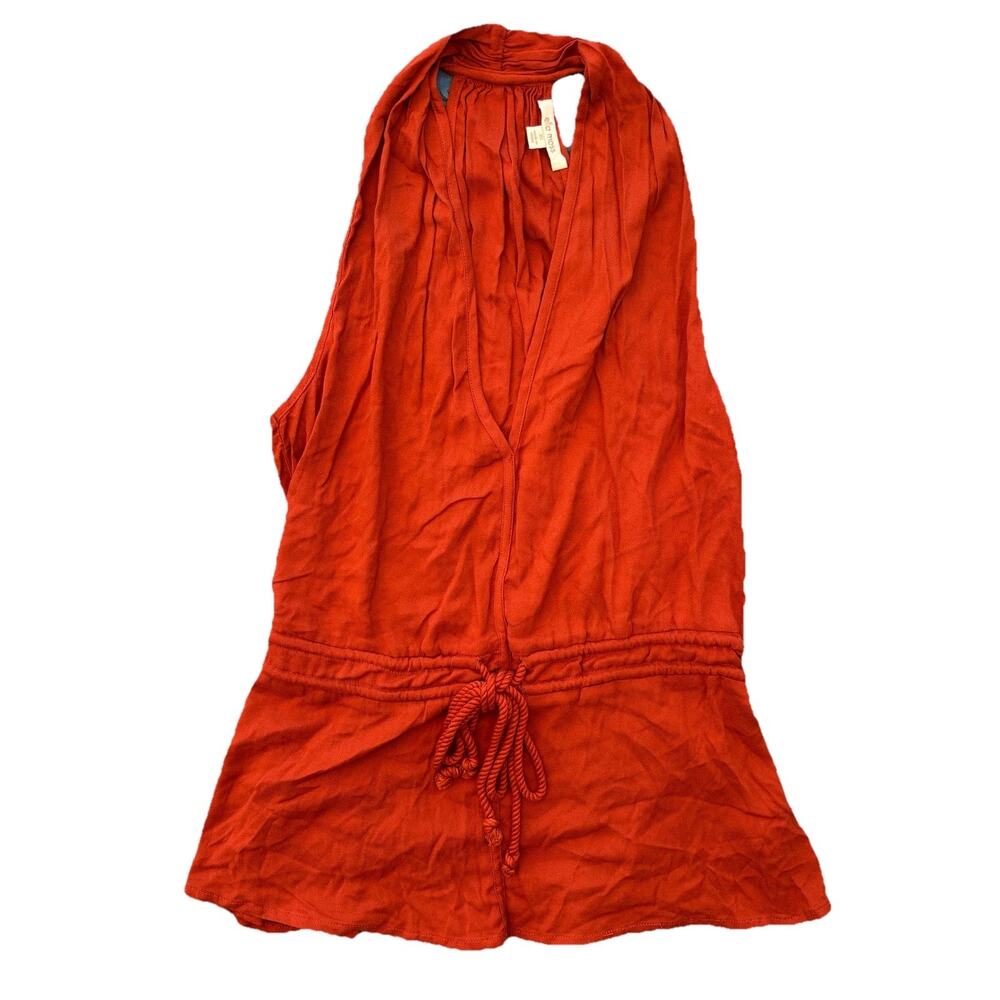 Ella Moss Burnt Orange Tank Top Blouse Womens xs Racerback Silky Normcore Classy
